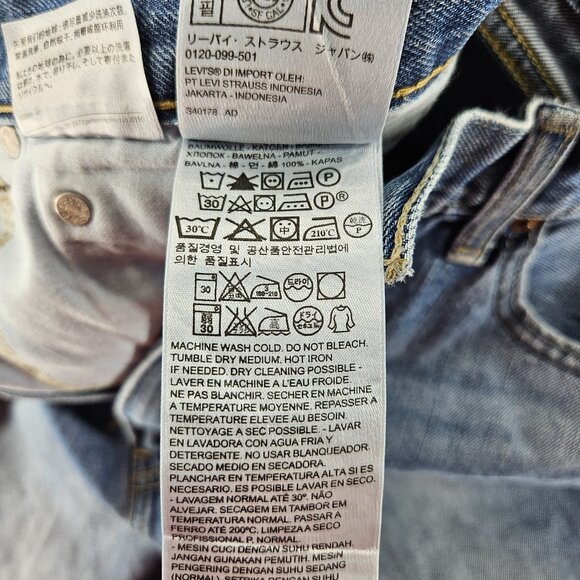 Levis Jeans Mens 38x34 Blue 505 Regular Fit Straight Leg Modern Work Pants - Picture 5 of 16